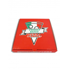 18" TS -  Pizza Box - White - red (1x50pcs)